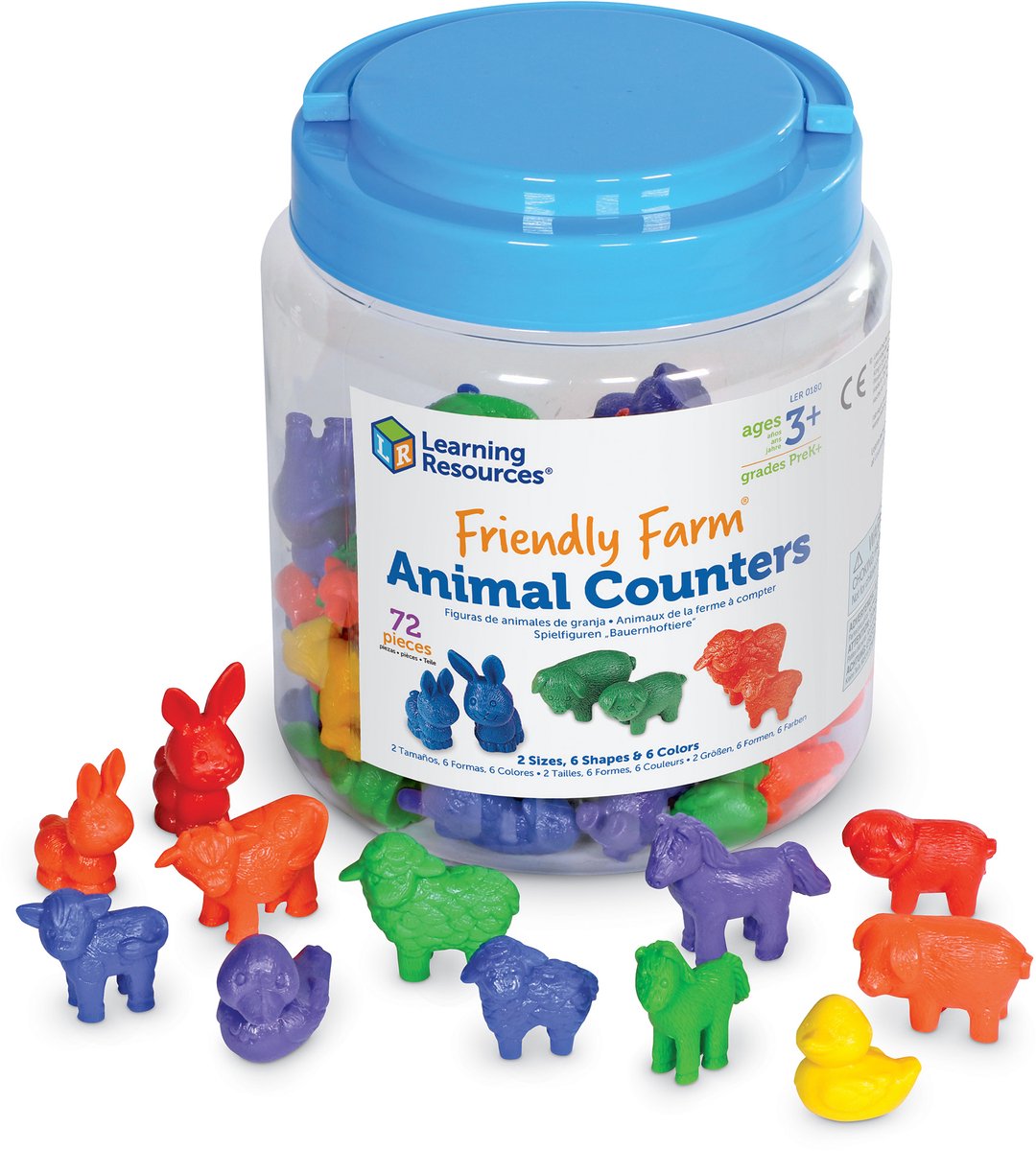 Lernressourcen Friendly Farm® Tierzähler (72er-Set) – 1+