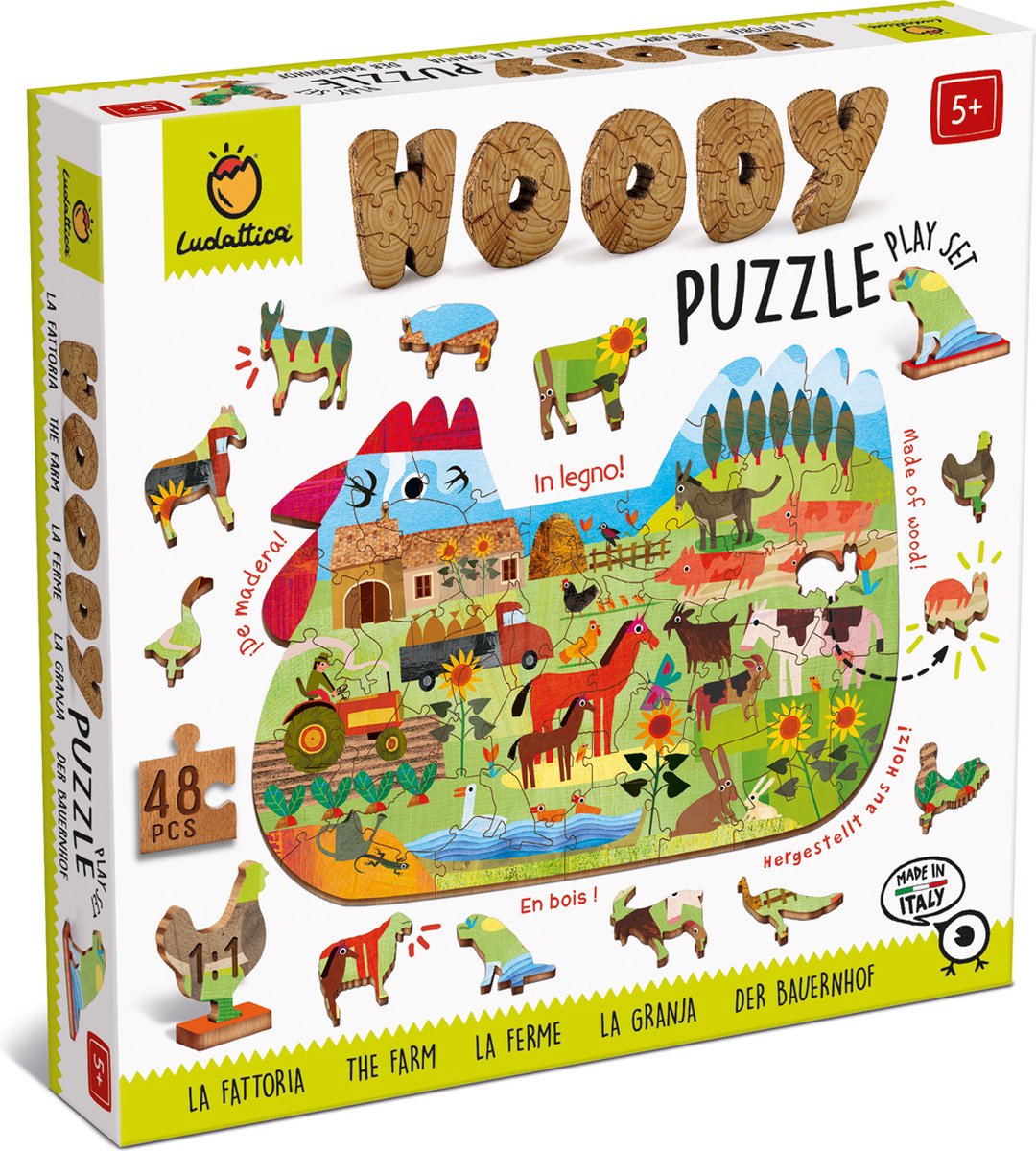 Ludattica Holzpuzzle - Bauernhof.