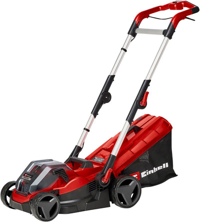 Einhell Rasarro 36 34 (2x3,0 Ah) Power X-Change Rasenmäher Akku höhenverstellbarer Griff mit Klappfunktion, inkl. 2 Zubehörteile
