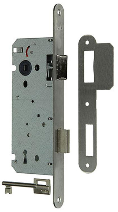 Yale 1019044 – 1 Doppel-Einsteckschloss L R Edelstahl A1353-27 50 mm | 1 Stk