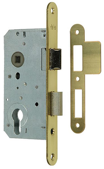 Yale 1019046 - 1dbl.Einsteckschloss Messing l r a2656 50mm | 1 Stk