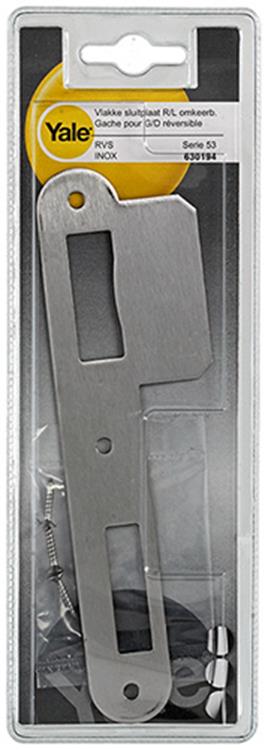 Yale 1019067 – 1 Flachschließblech Serie 53 R L Edelstahl | 3 Stück