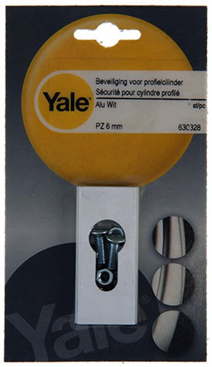 Yale 1019112 - 1 Sicherheitsprofilzylinder PZ 6mm Aluminium weiß | 2 Stk