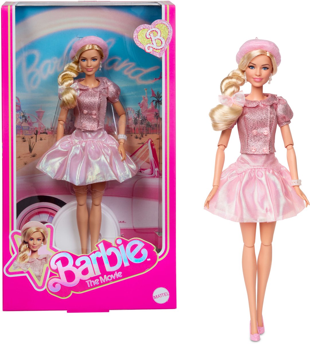 Barbie-Puppe mit Baskenmütze: der Film
