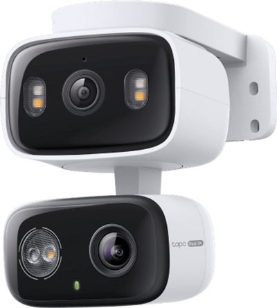 TP-Link Tapo C246D Sicherheitskamera mit Doppelobjektiv – Innen-Außenbereich – 2K 3 MP – Schwenk-/Neigefunktion – KI-Erkennung – IP65