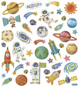 Creativ Company Stickers Raumfahrt, 1 Blatt - afbeelding 1