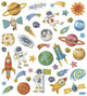 Creativ Company Stickers Raumfahrt, 1 Blatt