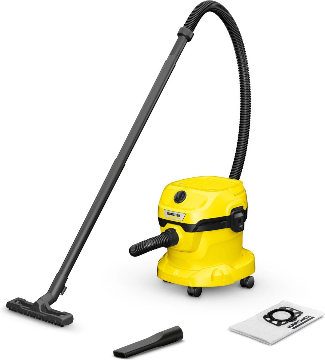 Kärcher wd 2 plus v-12 4 18 Nass- und Trockensauger – 1000 W – 12 Liter – Schaumstofffilter – Staubsauger geeignet für Auto – Garage