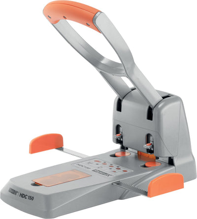 Rapid Supreme Heavy Duty 2-Loch-Locher HDC150 – stanzt bis zu 150 Blatt – Silberorange