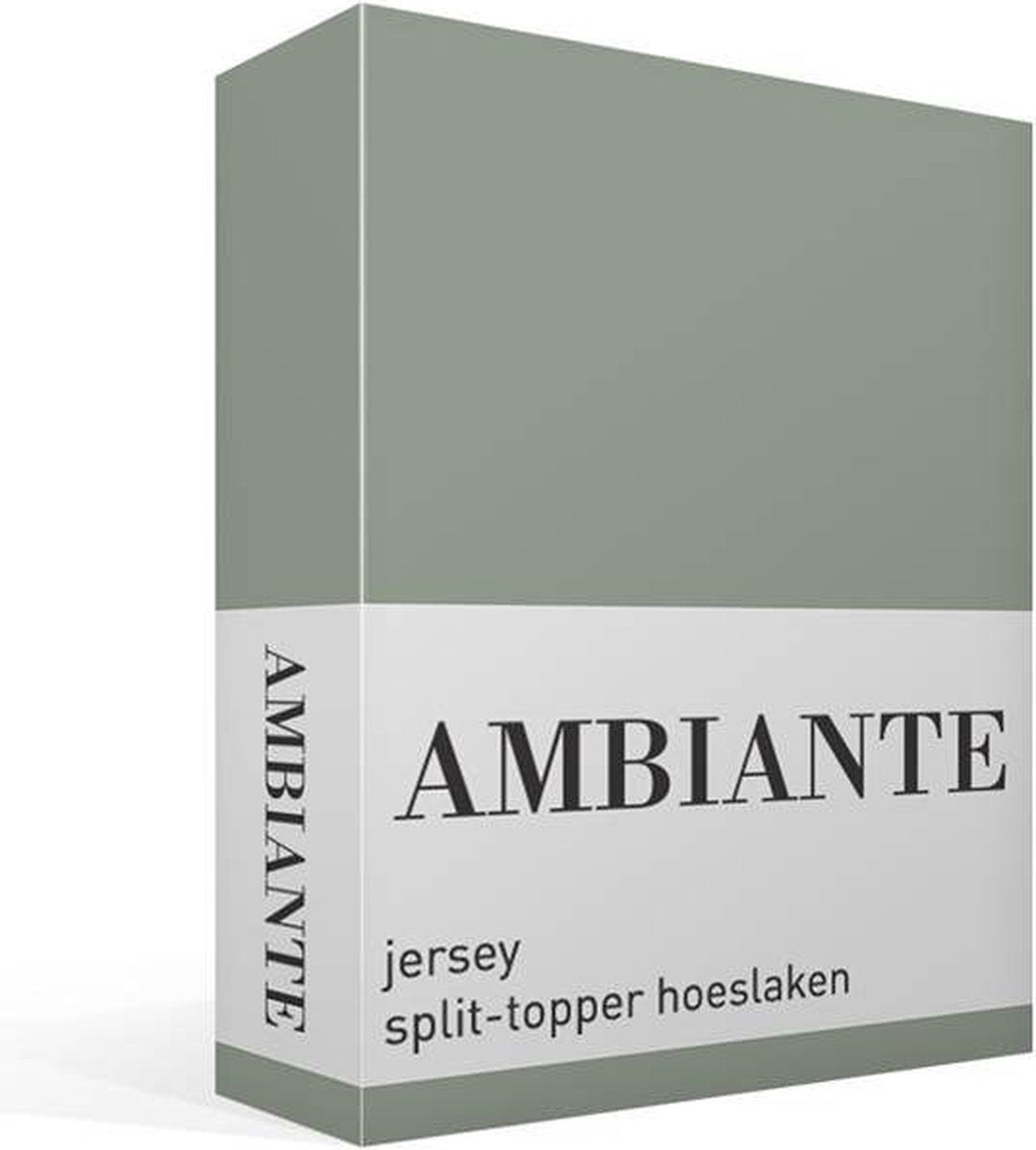 Ambiante Jersey-Split-Topper-Spannbettlaken – Doppelbett – Grün