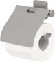 Tiger Dock - Toilettenpapierhalter mit Klappe - gebürsteter Edelstahl