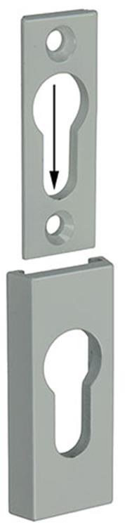 Yale 1019119 - 1 Sicherheitsprofilzylinder PZ 9mm Aluminium-Weiß | 2 Stk