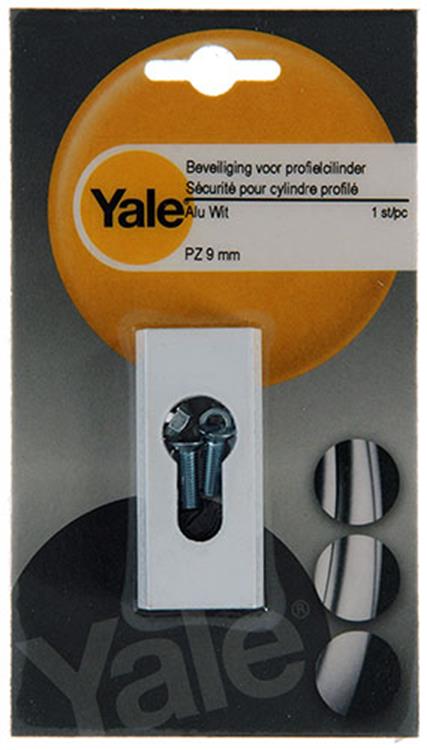 Yale 1019119 - 1 Sicherheitsprofilzylinder PZ 9mm Aluminium-Weiß | 2 Stk