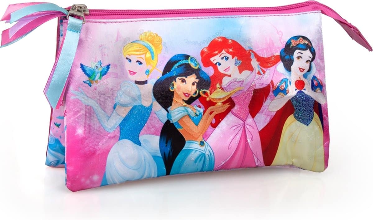 Jim Jam Federmäppchen Disney Princess Federmäppchen 3 Fächer mit Reißverschlüssen