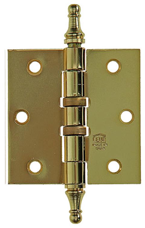 Yale 1019138 – 3 Scharniere mit kugelgelagertem Messing-Vasenknopf 76 x 76 mm | 2 Stk