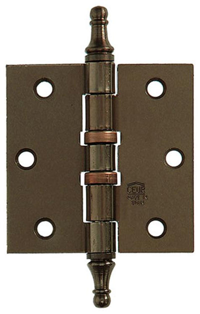 Yale 1019139 – 3 Scharniere mit kugelgelagertem bronziertem Vasenknopf 76 x 76 mm | 2 Stk