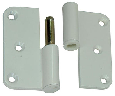 Yale 1019140 - 3 Scharniere Aluminium weiß lackiert Ecke links 80x80mm | 2 Stk