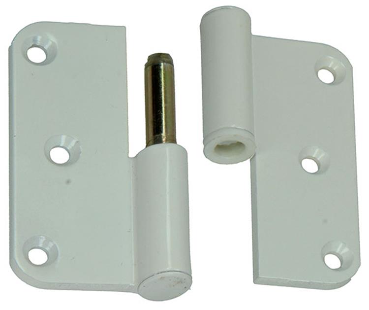 Yale 1019140 - 3 Scharniere Aluminium weiß lackiert Ecke links 80x80mm | 2 Stk