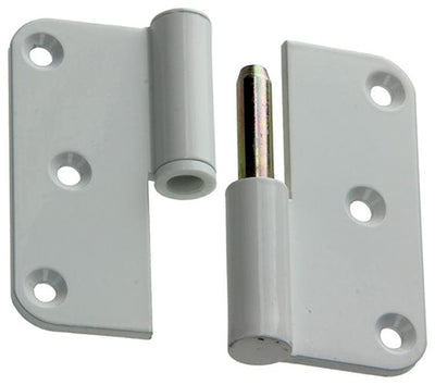 Yale 1019141 – 3 Scharniere, Aluminium, weiß lackiert, Ecke rechts, 80 x 80 mm | 2 Stk