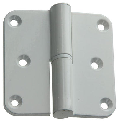 Yale 1019141 – 3 Scharniere, Aluminium, weiß lackiert, Ecke rechts, 80 x 80 mm | 2 Stk