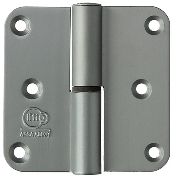 Yale 1019154 – 3 Scharniere, Aluminium, naturbelassen. Ecke links 80x80mm | 2 Stk