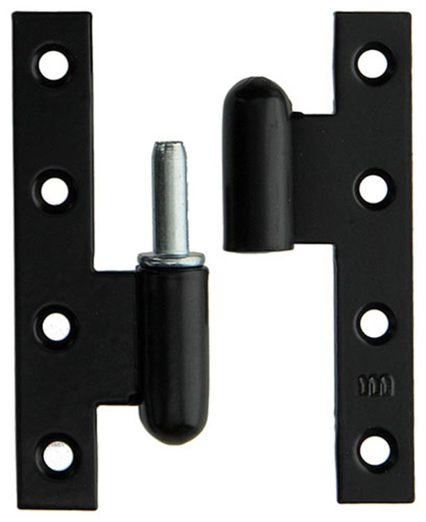 Yale 1019156 - 3 schwere Scharniere schwarz verputzt, links 110x70mm | 2 Stk