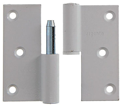 Yale 1019159 - 3 Scharniere Aluminium weiß rechtwinklig links 80x80mm | 2 Stk