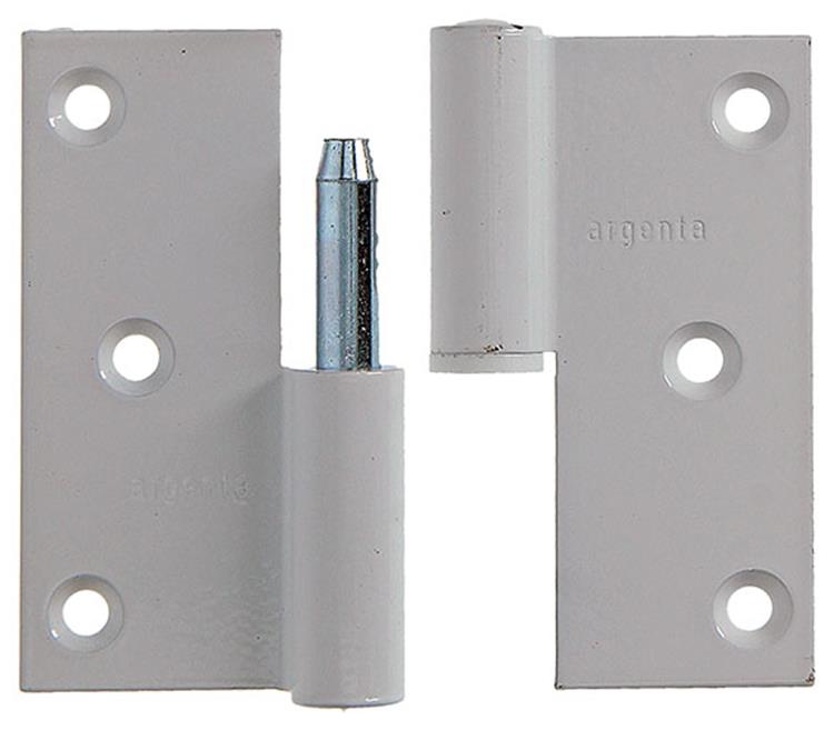 Yale 1019159 - 3 Scharniere Aluminium weiß rechtwinklig links 80x80mm | 2 Stk
