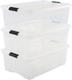 Iris Topbox-Aufbewahrungsbox – 30 l – Kunststoff – transparent – 3er-Set