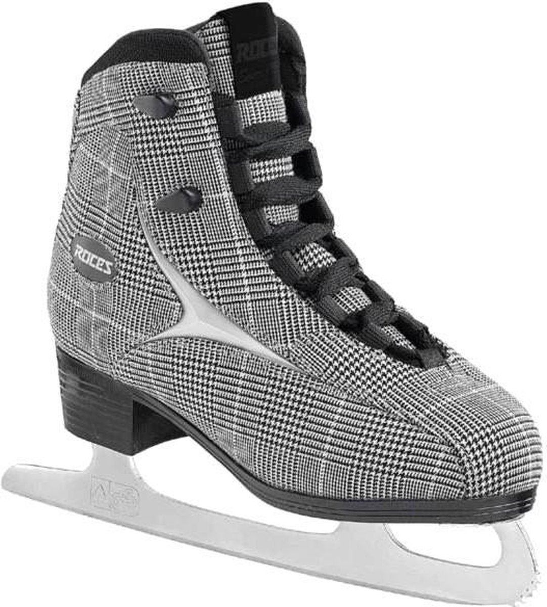 ROCES Figure Skating Britisch -Schach Damen Schwarz und Weiß Größe 40