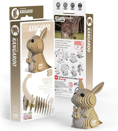Eugy 3D-Puzzle – Känguru – Wildtiere – nachhaltig – alle sammeln – 6 Jahre
