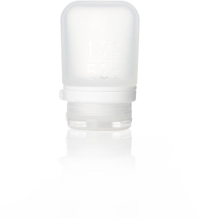 Human Gear – Gotoob+ – Reiseflasche – Flachmann – wiederverwendbar – auslaufsicher – leicht – klein – 53 ml – transparent