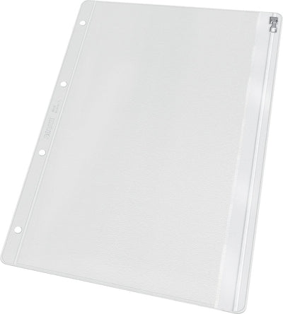 Esselte Leitz Premium Showtasche A4 PVC – mit Schiebeverschluss – Zubehörmappe – 4-Loch – 25 Stück – transparent