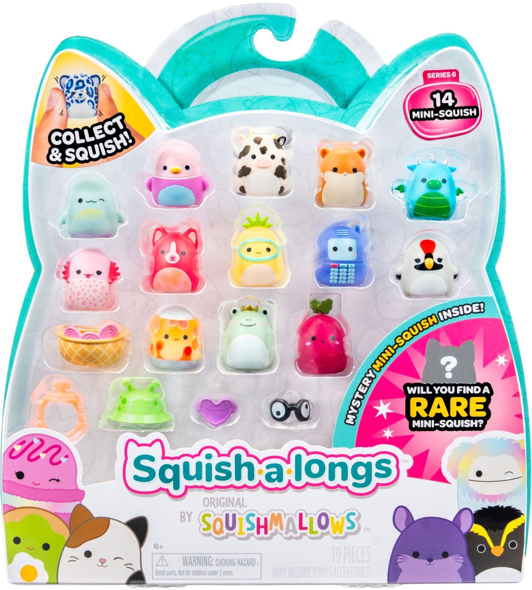 Jazwares Squish-a-Longs – 14er-Pack (Stil 1)