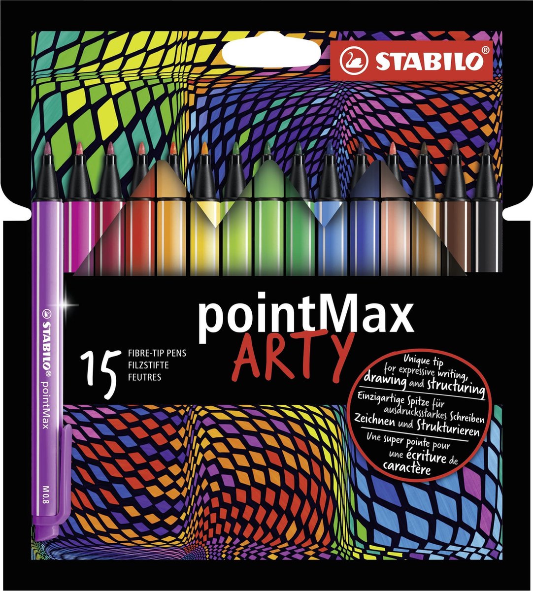 Stabilo Pointmax Fineliner Arty, 15st.