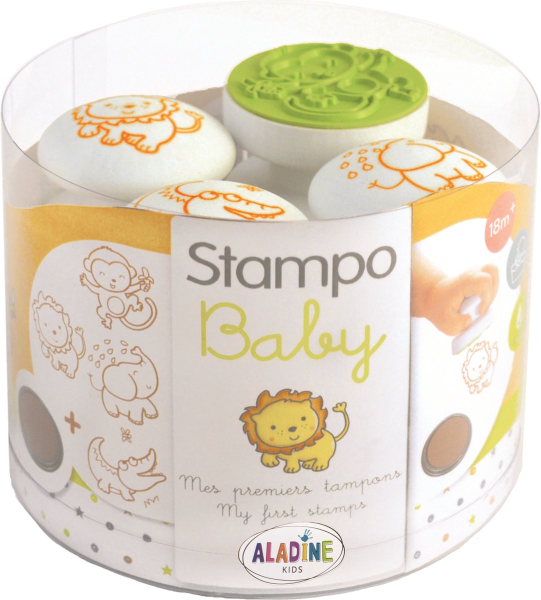 Aladine Stampo Stempel Baby-Set Dschungeltiere 4-teilig