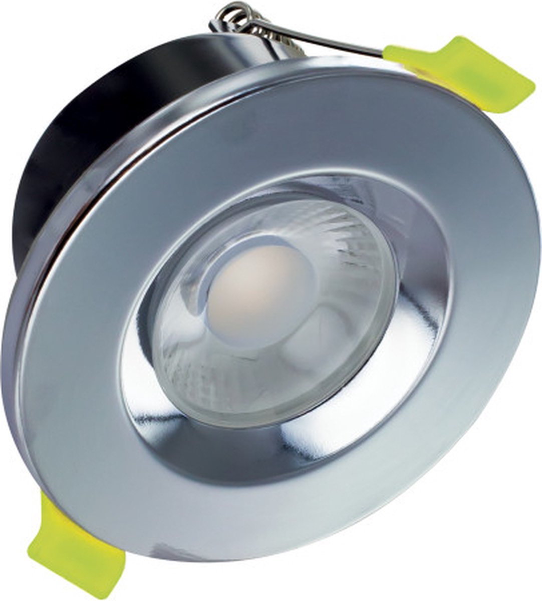 Integraler LED - Einbaustrahler - 6 Watt - 3000k - 600 Lumen - 38° Lichtwinkel - dimmbar - IP65 - Chrom