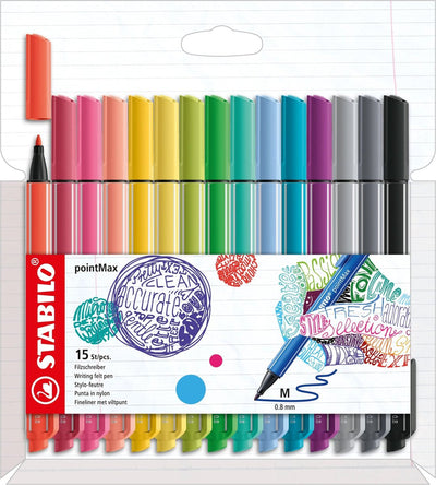 Stabilo Pointmax Fineliners, 15st.