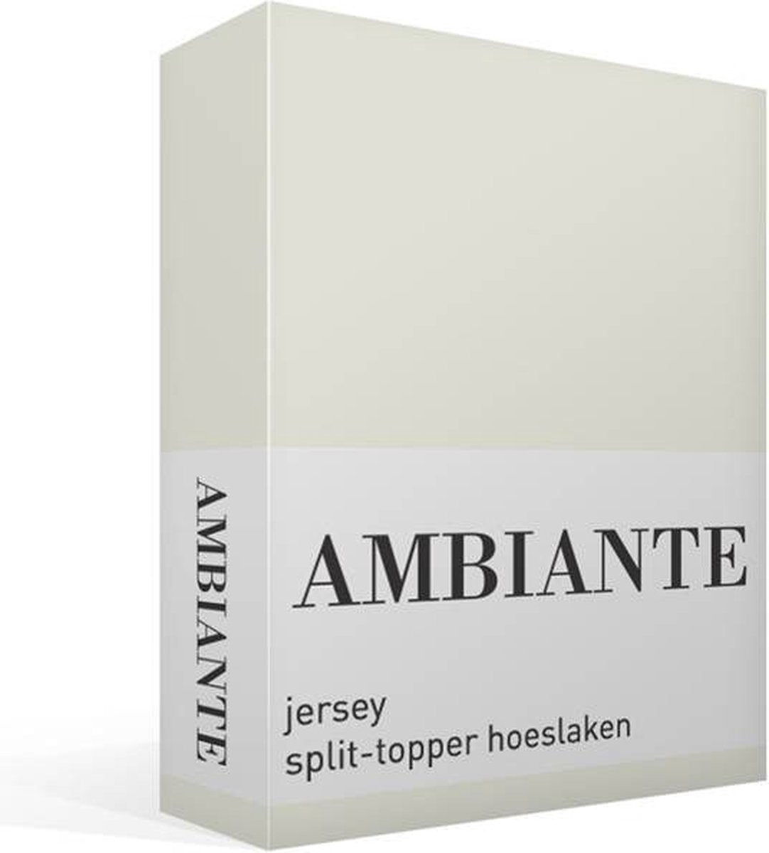 Ambient-Jersey-Split-Topper-Spannbettlaken – Doppelbett – gebrochenes Weiß