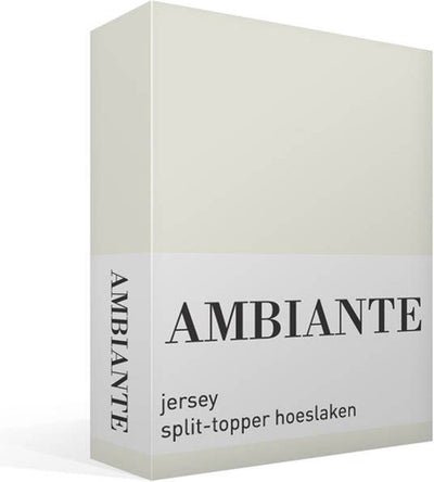 Ambient-Jersey-Split-Topper-Spannbettlaken – Doppelbett – gebrochenes Weiß