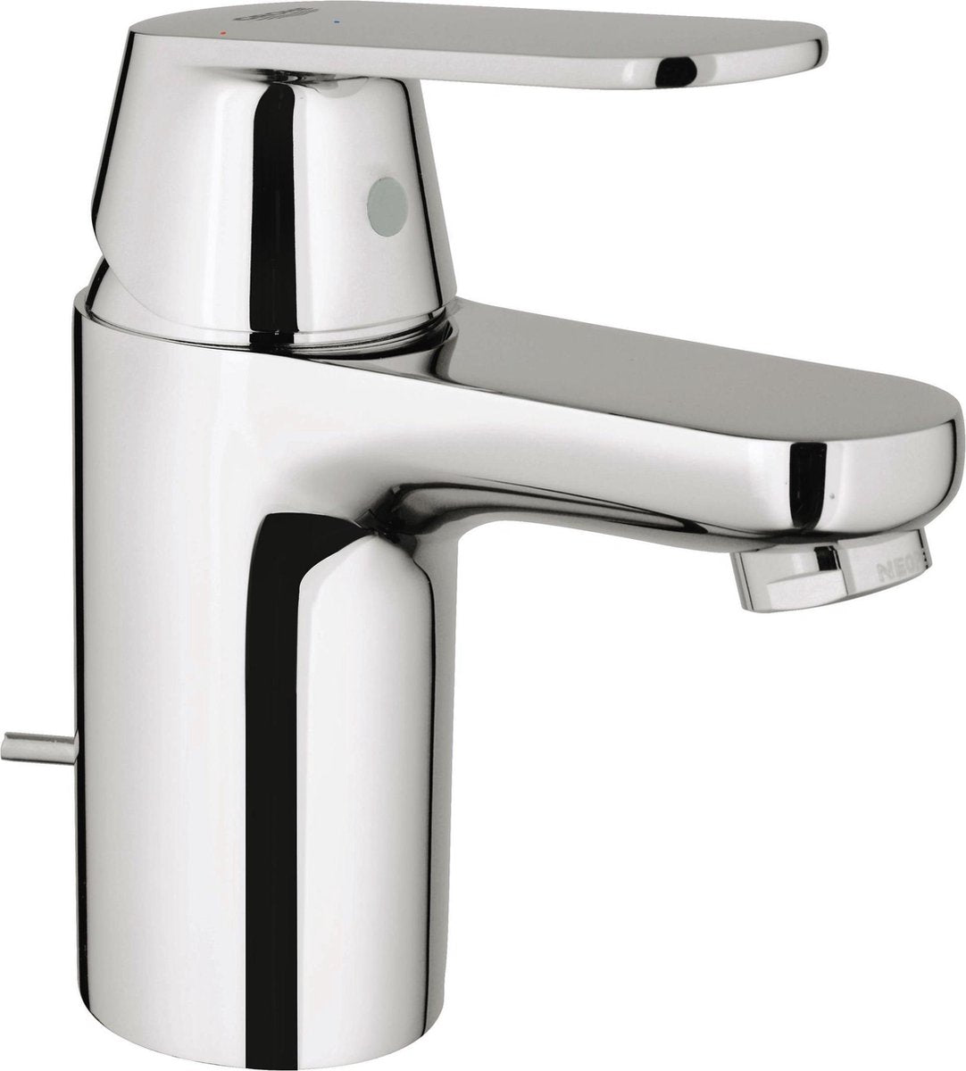 Grohe Eurosmart Cosmopolitan Waschtischarmatur – niedriger Auslauf – mit ausziehbarem Ablaufgarnitur – Chrom – wassersparend