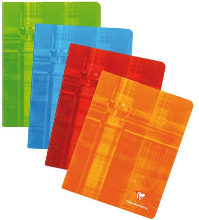 Clairefontaine-Notizbuch im Format 16,5 x 21 cm, 72 Seiten, kariert 10 cm, ohne Rand