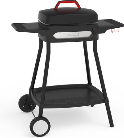 Barbecook Alexia – Elektrogrill – abnehmbarer Grill – Beistelltische – Räder – 84 x 55 x 97 cm