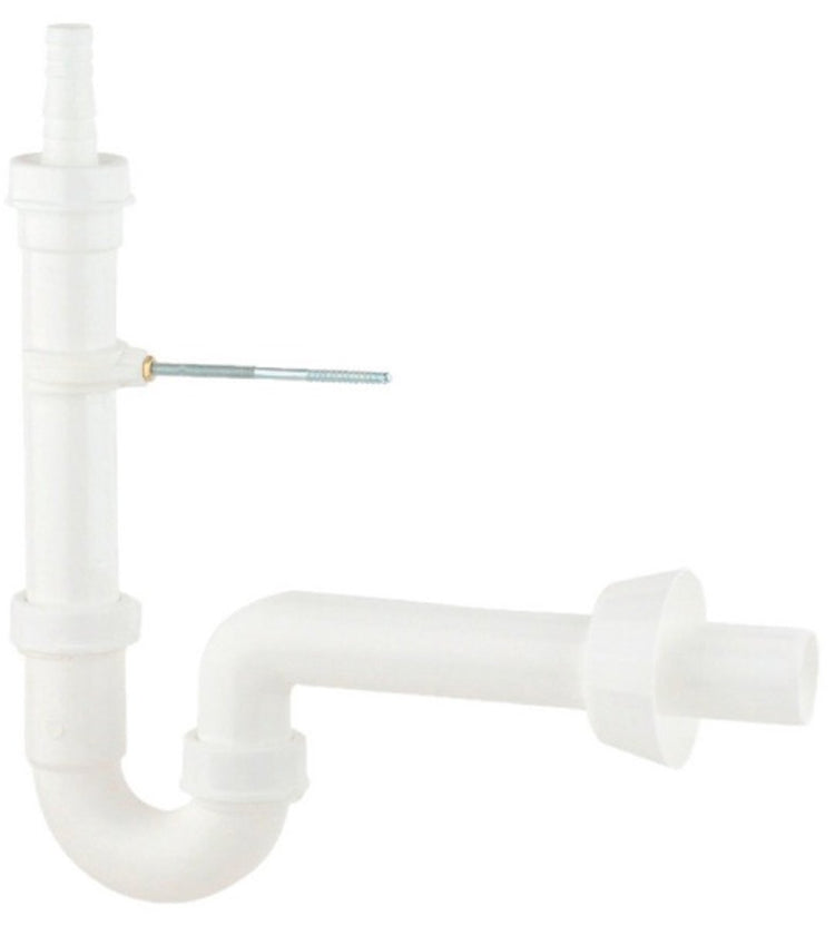 Kirchhoff ks Rohrsiphon für Waschmaschine – weiß – 1 1 2 x 40 mm – mit 3 4 Geräteanschluss