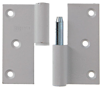 Yale 1019160 - 3 Scharniere Aluminium weiß rechtwinklig rechts 80x80mm | 2 Stk