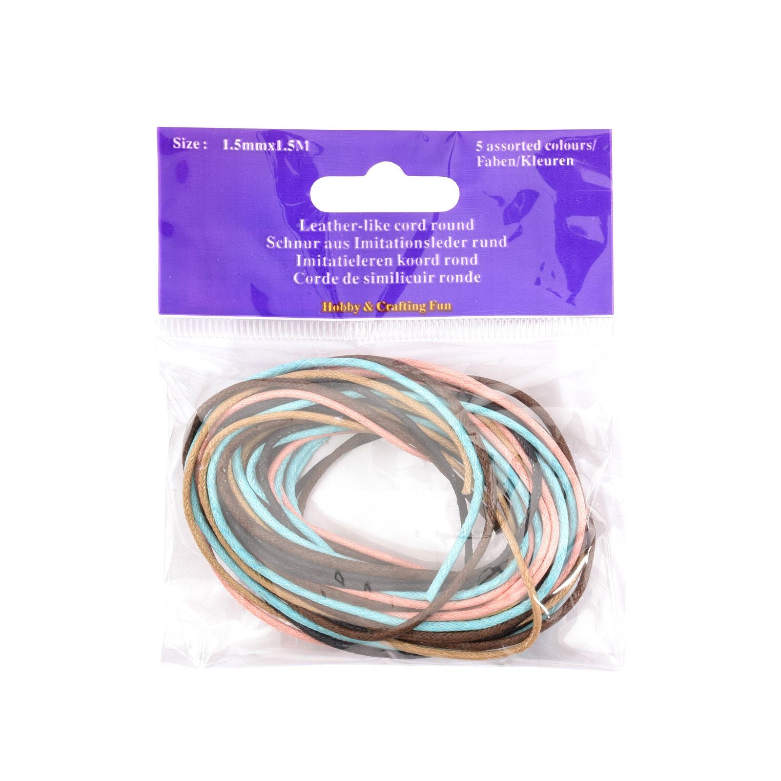 Markenloses Lederband 1,5 mm 5 Farben