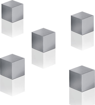 Sigel Glastafelmagnete – 11 x 11 x 11 mm – C5 stark – Silber – Set mit 5 Stück – si-ba728