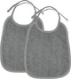 Meyco Baby-Uni-Lätzchen – 2er-Pack – Frottee – Grau