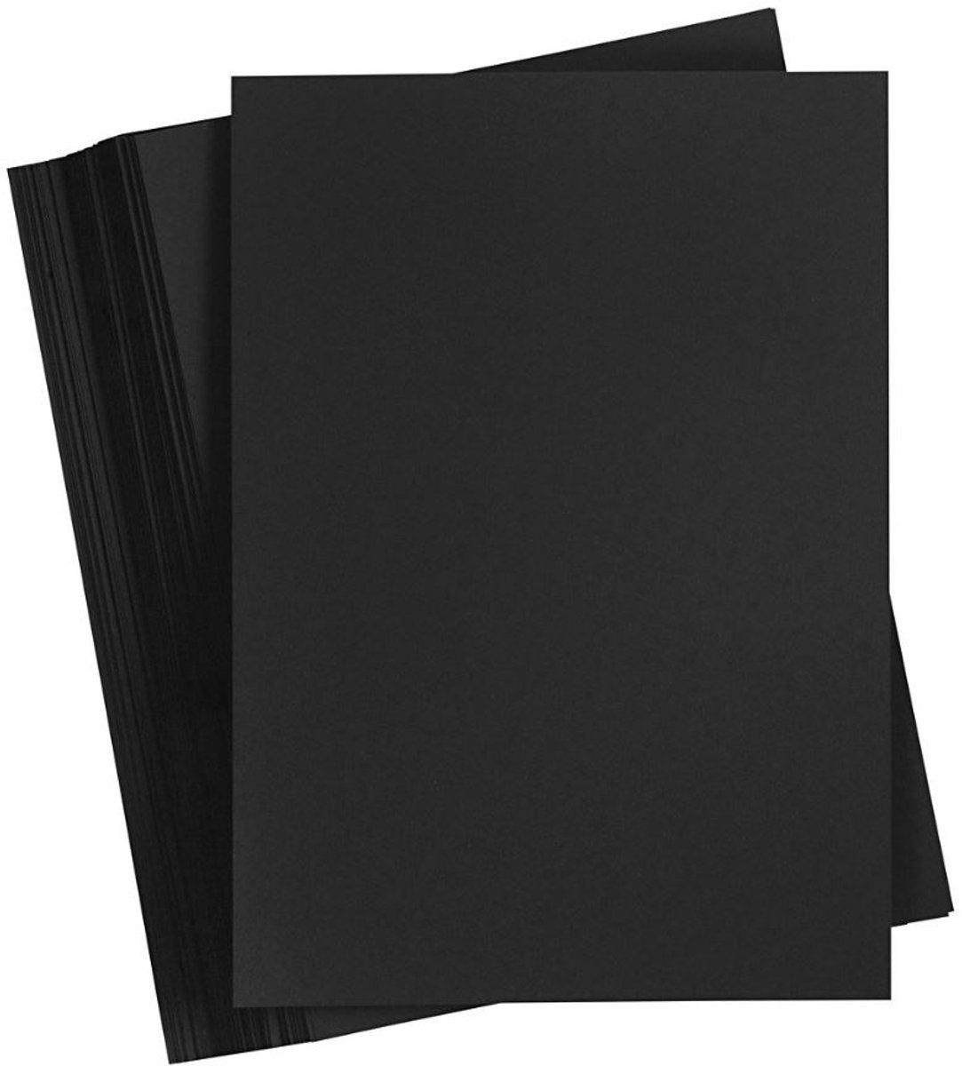 Creativ Company farbiger Karton, A6, Blatt 105 x 148 mm, 200 g, schwarz, 100 Blatt 1 Karton
