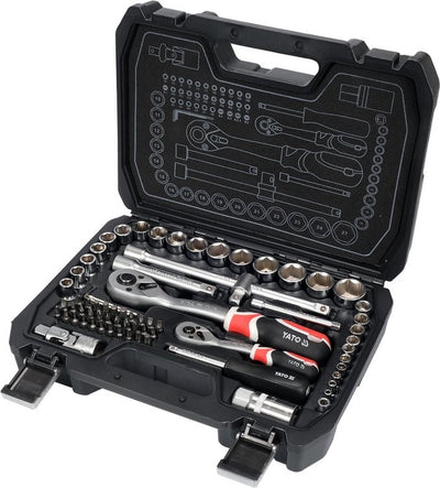 Yato Profi-Steckschlüsselsatz und Bitsatz - 72-teilig - 1 2 1 4